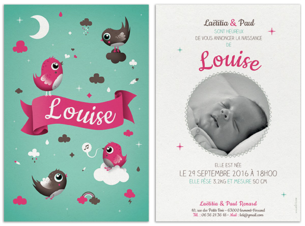 faire-part oiseaux